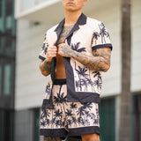 Men Co-Ords Summer Beach Suit Men's Casual Shirt Shorts