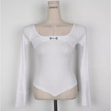 Women Long Sleeve Shirt Tube Top Vest Long Sleeve