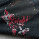 Male Tees Shirts Graphic Men's T-shirt Washed Tops