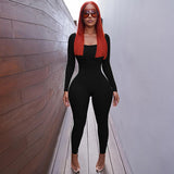 Women Jumpsuit Winter Fashionable Fitted Long Sleeve Jumpsuit Women