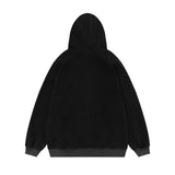 Men Hoodie Star Loose Wash Men's Autumn and Winter Zipper Cardigan Outerwear