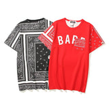 Bathing Ape T Shirt Summer Color Block Printing Fashion Short Sleeve T-shirt