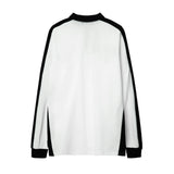 Men Hoodie Sweater Loose Men's Letter Embroidered Long Sleeve Polo Shirt