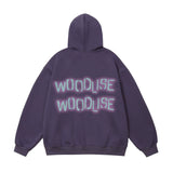 Men Hoodie Inkjet Printed Hoodie Paste Cloth Embroidery Letters