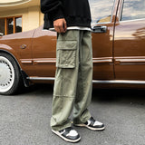 Men Sweatpants Men's Autumn and Winter Loose Trendy Retro Straight Casual Pants
