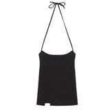 Women Long Sleeve Shirt Open Collar Long Sleeve V-neck T-shirt Female Slit Sheath Skirt