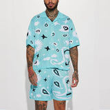 Men Co-Ords Casual Suit Men's Summer Men's Woolen Shirt