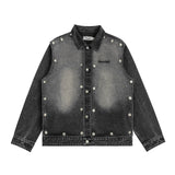 Men Denim Jacket Vintage Washed and Worn Denim Jacket Men Vibe Fashion Baggy Coat