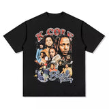 Kendrick Lamar T Shirts kendrick lamar J · cole Vintage Wash Loose Short Sleeves
