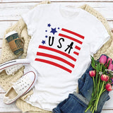 Women's Independence Day T Shirt Short Sleeve T-shirt Women's Fashion Loose