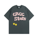 Men T Shirt Sweet Cool Embroidered Couple Casual All-Match Short-Sleeved T-shirt