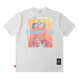 Men T Shirt Loose T-shirt Men's European and American Street Hip Hop Printed Short Sleeve