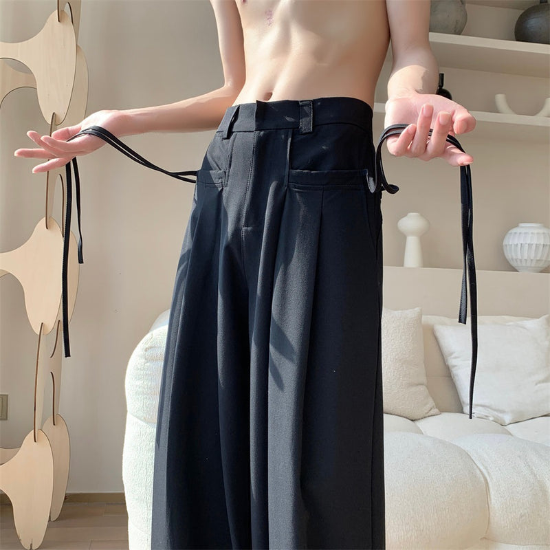 Men Sweatpants Men's Summer High Waist Straight-Leg Shorts Drape Casual