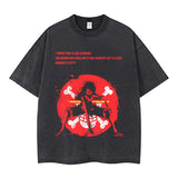 Youth men ONE PIECE oversize Faded Vintage T Shirts Anime