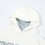 Men Hoodie Turtleneck Hooded Sweater Men's Paste Cloth Embroidery Letter Pullover