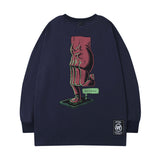 Men Long Sleeve Shirt Letter Printed Long Sleeve T-shirt Men Loose All-Matching Base Casual