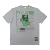 Men T Shirt Retro Hip Hop Printed Short Sleeve T-shirt for Men and Women