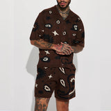 Men Co-Ords Casual Suit Men's Summer Men's Woolen Shirt