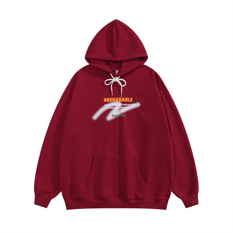 Men Hoodie Hip Hop Anime Letters Printed Hoodie