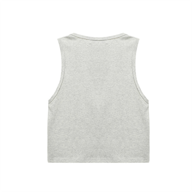 Women Vest Printed Short Vest Girls Summer Casual Sleeveless Top