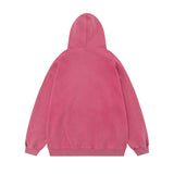 Men Hoodie Star Loose Wash Men's Autumn and Winter Zipper Cardigan Outerwear