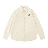 Men Long Sleeved T Shirt Embroidered Long Sleeve Shirt Boys All-Matching Casual Ruffle Handsome Loose Spring and Autumn