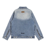 Men Denim Jacket Vintage Washed and Worn Denim Jacket Men Vibe Fashion Baggy Coat