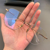 CHH Chrome Hearts Glasses Ultra-light gold silk edge large face myopia glasses frame