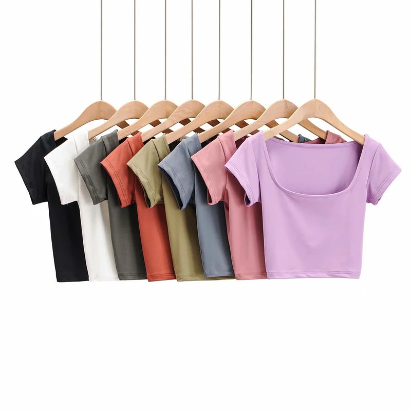 Women T-Shirt Vintage Top Sleeve T