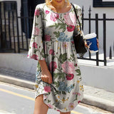 Jungle Print Maxi Dress Spring and Autumn plus Size Dress Women