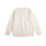 Unisex Sweatshirt Autumn Ripped Letter-Printing round Neck Sweater