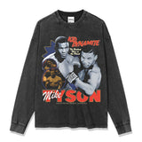Mike Tyson T Shirt Boxer Character Printing Loose and Old