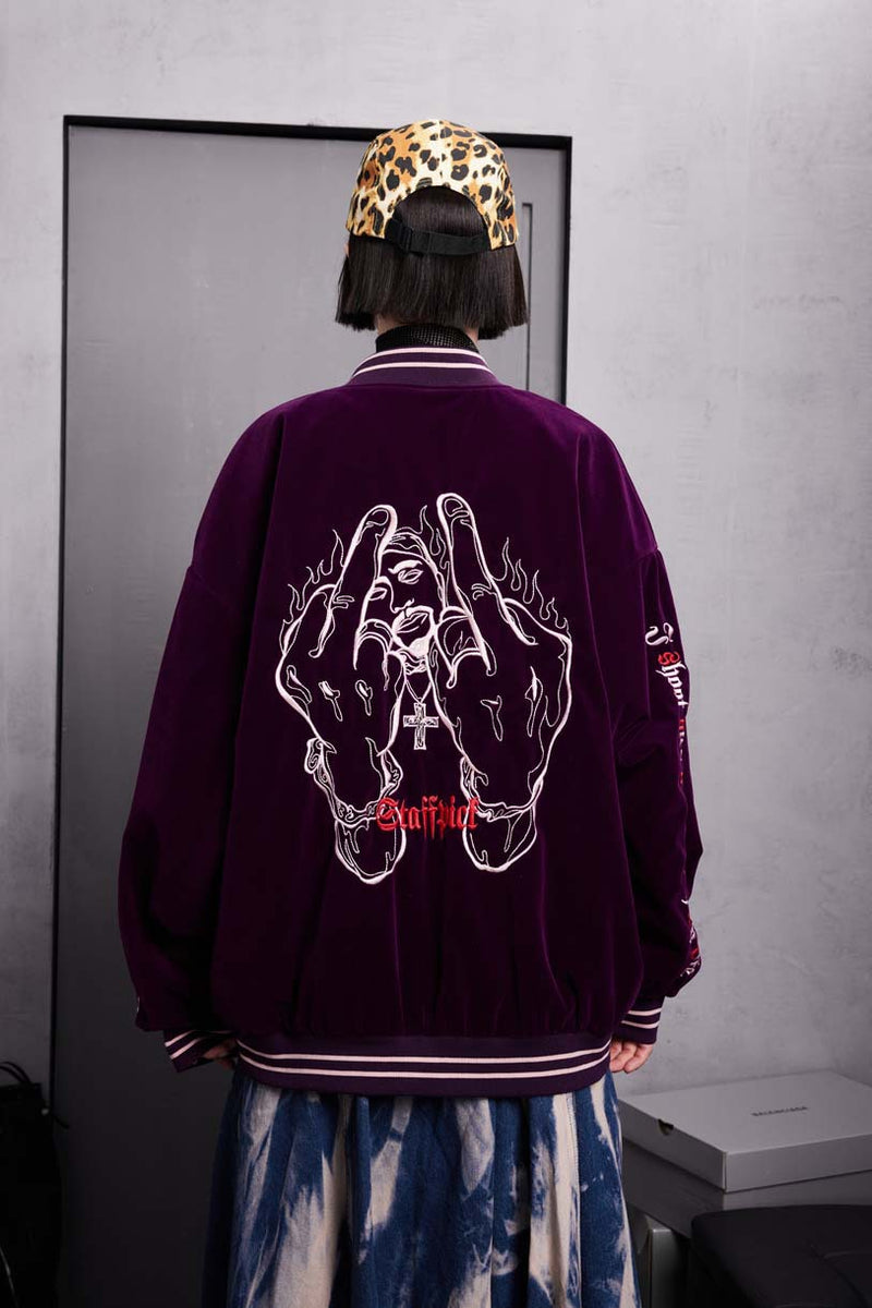 Unisex Jacket Autumn Embroidery Vintage Baseball Uniform Women's Clothing
