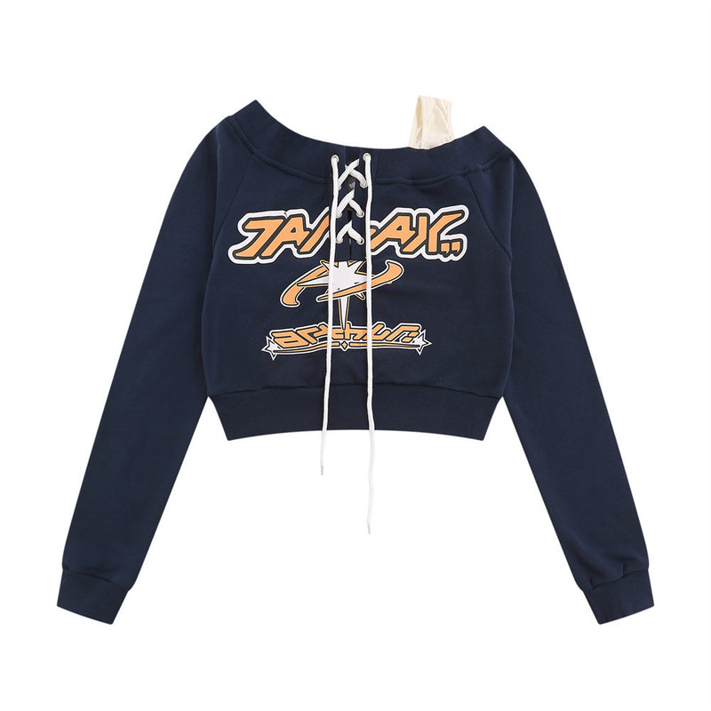 Women Hoodie Short Sweater Women's Fall Pure Cotton Long Sleeve