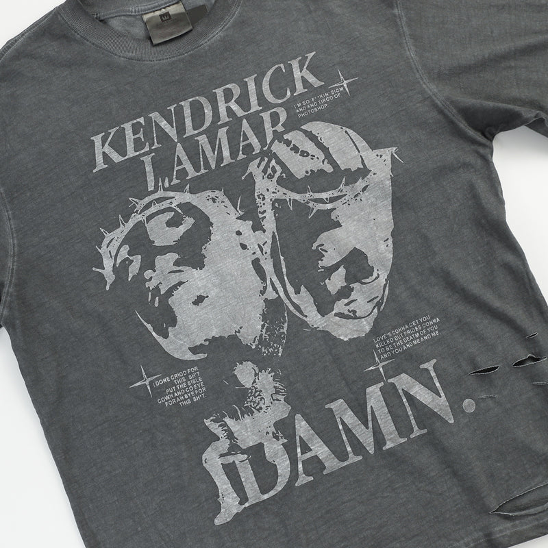 Kendrick Lamar T Shirts Kendrick Lamar Vintage Washing Old Wrecking Blockbuster Trend