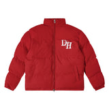 Men Cotton Mixed Jacket Coat Letter Printed Cotton-Padded Jacket Male Loose Casual Warm Cotton Coat