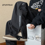 Men Sweatpants Men's Spring and Autumn Fashion Brand Workwear Pants Straight Mop Casual