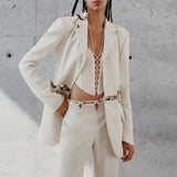 Frankie Shop Hourglass Blazer Spring Short Suit Jacket