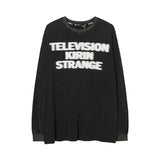 Men Long Sleeve Shirt Printed Long Sleeve T-shirt Men and Women Hip Hop Couple All-Match Loose