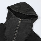 Men Hoodie Sweater Men's Autumn and Winter Washed and Worn Loose