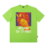 Men T Shirt T-shirt Street Vintage Portrait Short Sleeve Men and Women