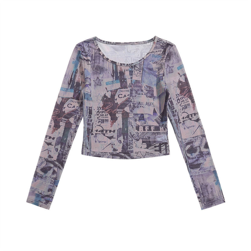 Women Sun Protection Shirt Digital Printed, Female Summer Low Collar Long Sleeves Sun Protection Clothing
