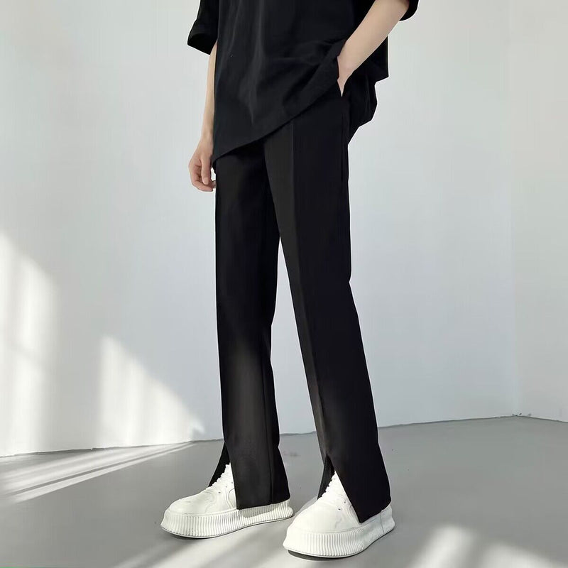 Men Sweatpants Summer Trousers Straight Slim Fit Bootcut Trousers