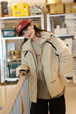 Unisex Jacket Autumn Zipper Contrast Color Jacket Coat Women's Clothing