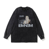 Men Long Sleeve Shirt Printed round Neck Long Sleeve Sweater for Men and Women Couple Autumn and Winter
