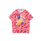 Bathing Ape T Shirt Summer Camouflage Shading T-shirt Cartoon Anime Short Sleeve