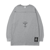 Men Long Sleeve Shirt Vintage Sweater Men's and Women's Letter Long Sleeve T-shirt Loose round Neck