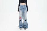 Unisex Pants Women's Straight Jeans