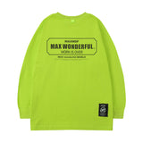 Men Long Sleeve Shirt T-shirt Men's and Women's Autumn and Winter Rose Letter Print Loose Design