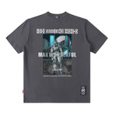 Men T Shirt Men's Short-Sleeved T-shirt American Style Hip Hop Loose